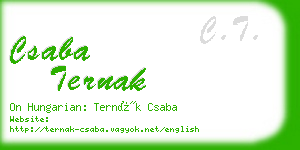 csaba ternak business card